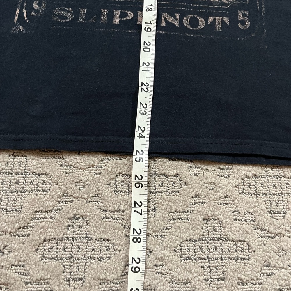 🎸 '19 Slipknot Band 1995 Des Moines Iowa Minotaur Devil 2 Side Red Black Tee - Picture 10 of 13
